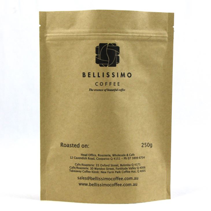 Τσάντες για καφέ με φερμουάρ 250g