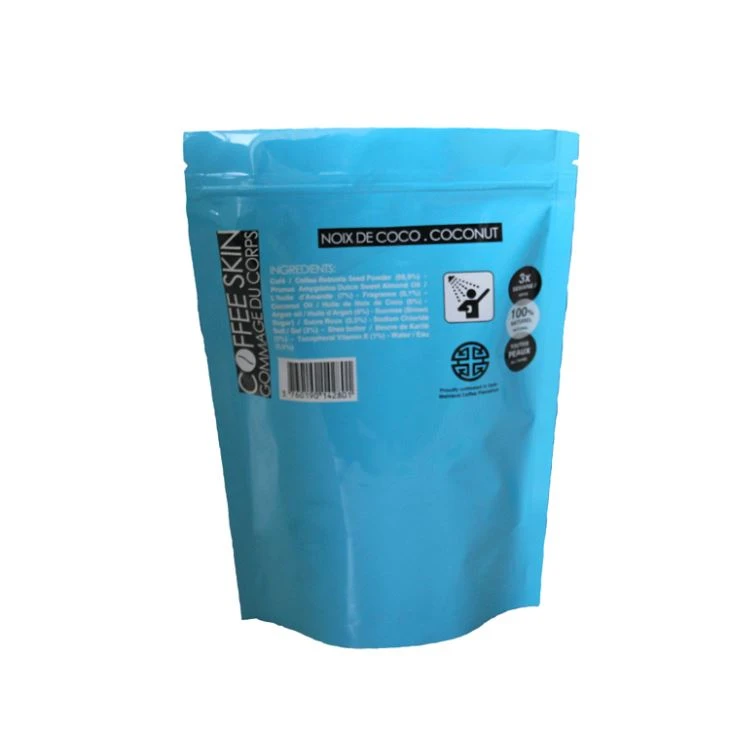 Βελούδινη τσάντα καφέ 250g Stand Up Foil