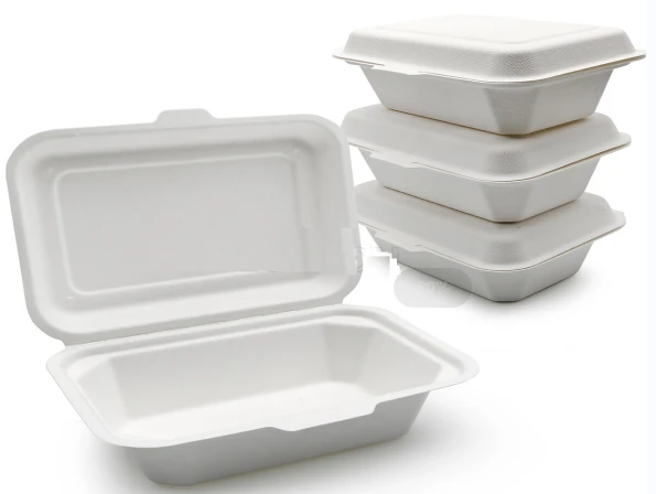 Εμπορευματοκιβώτια Bagasse To Go με καπάκια
