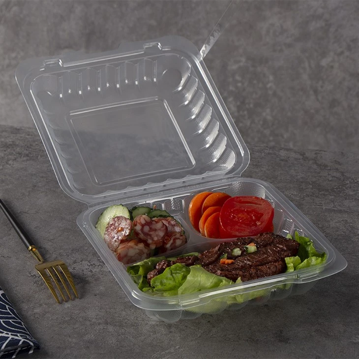 Clear Plastic Bento Box Δοχεία γεύματος μιας χρήσης