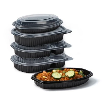 Μαύρα δοχεία προετοιμασίας γευμάτων 16 Oz