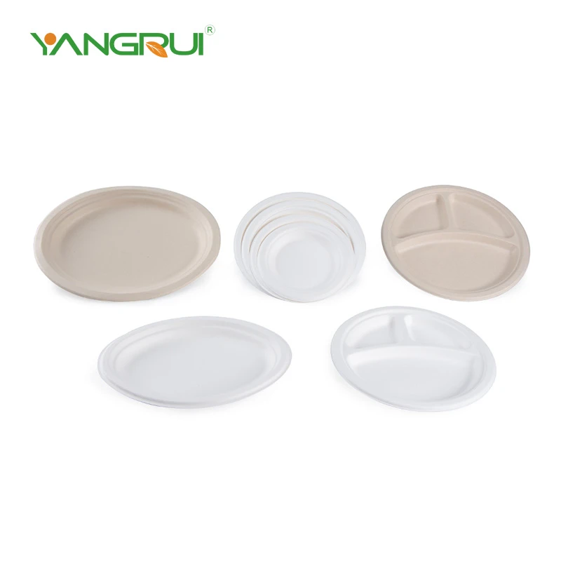 Στρογγυλή πλάκα Bagasse
